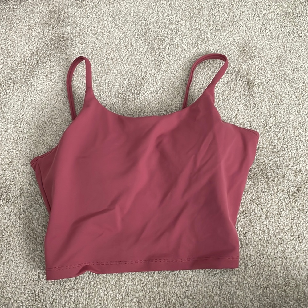 Workout tank top with built in bra